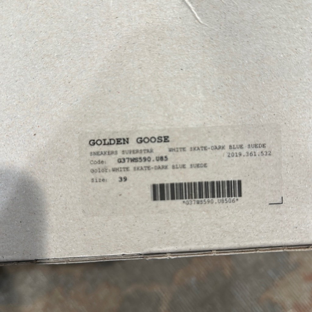Golden Goose Superstar Sneakers Size 39 White With Navy Blue Suede